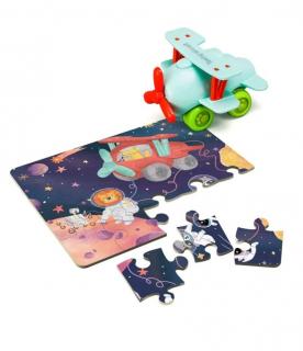 Set miniorasel Avion plus puzzle 20 de piese