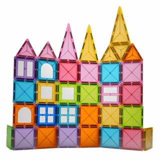 Set piese magnetice de construit din abs forme geometrice Magnetic Tiles 32 de piese