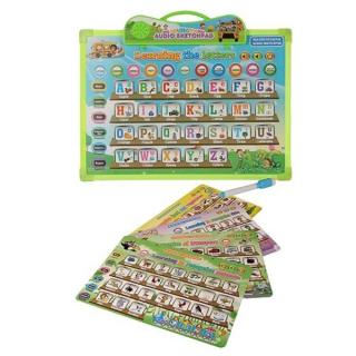 Tableta educativa cu fete interschimbabile 11 tematici in limba engleza