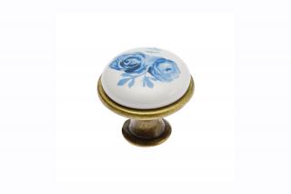 Buton mobila Blue Rose auriu