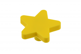 Buton mobila copii STAR 50x48 mm, galben