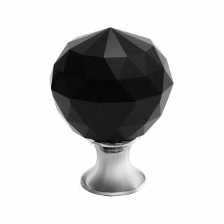 Buton mobila Crystal Palace 30x44 mm, negru