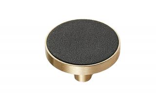 Buton mobila HK0043 32x20 mm, alama + piele neagra