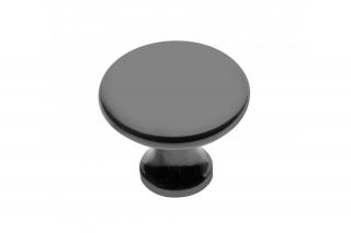 Buton mobila UDINE 29x25 mm, negru lucios