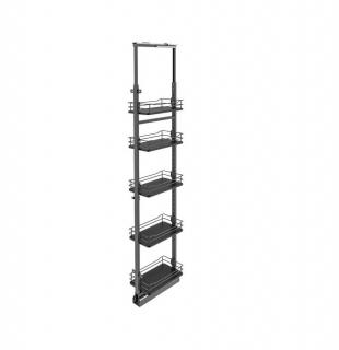 Coloana culisanta Smart+, 5 cosuri, amortizare, extragere totala, pentru corp mobilier 300 mm, H 1900-2200 mm, 100 kg, antracit