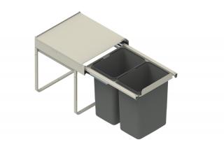 Cos gunoi JC607, corp 450 mm, 2 x 20 litri, soft-close