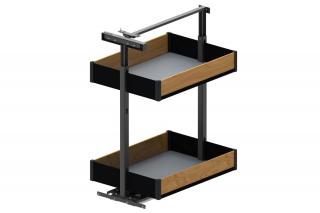 Cos jolly 300 mm Maxima PURO, soft-close, 12 kg, lemn + metal, negru mat