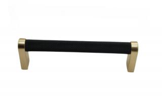 Maner mobila STRONG 128 mm, negru + auriu