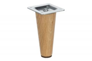 Picior mobila GW20 H100 mm, drept conic, D45 D25, stejar natur lacuit