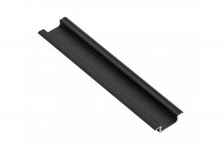 Profil aluminiu incastrat banda led GLAX, 3 ml, negru mat