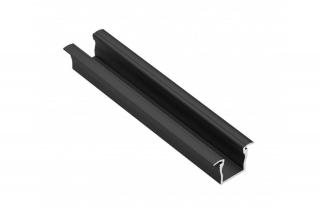 Profil aluminiu incastrat banda led GLAX MINI, 2 ml, negru