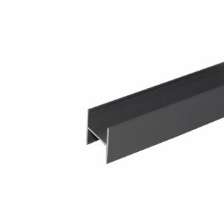 Profil intermediar H ADOOR, pal 18 mm, 3 m, negru mat