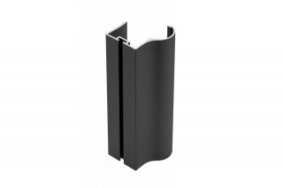 Profil maner aluminiu ERGO usa culisanta, 2.7 ml, pal 18 mm, negru mat
