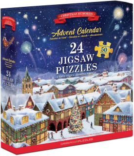 Calendar de Advent Amintiri de Craciun, 24 puzzle-uri, 50 piese