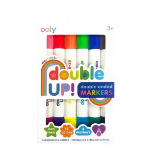 Carioci duble lavabile Double Up! - set de 6 carioci, 12 culori