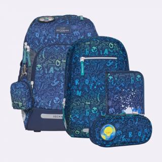 Ghiozdan, rucsac ergonomic cu perna de aer, set Active Air FLX 6 piese, Science