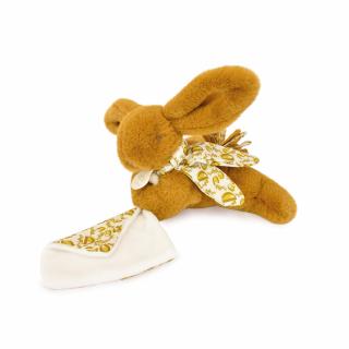 Iepuras Doudou    - jucarie de plus cu paturica, 16 cm