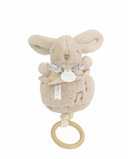 Iepuras muzical Doudou    ,       bej, 20 cm