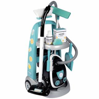 Jucarie copii Smoby Set curatenie cu troller si aspirator electronic negru