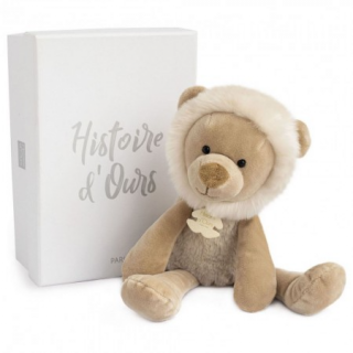 Jucarie moale din plus - Leu, 30 cm, bej