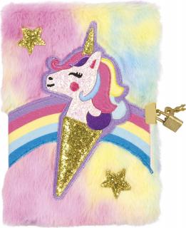 Jurnal cu blanita, design unicorn