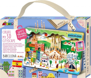 Kit DIY - Creaza Peisaj Urban 3D din lemn - Barcelona