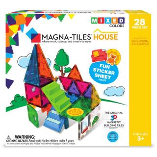 Magna-Tiles House  set magnetic cu autocolante (28 piese)