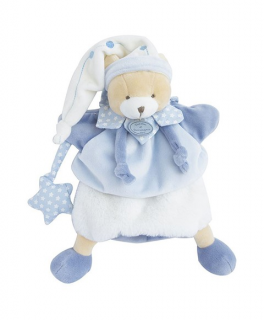 Marioneta Doudou    - ursulet de plus, 28 cm, bleu