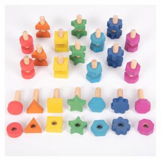 Nuts  Bolts, set suruburi si piulite din lemn, TickiT