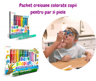 Pachet Creioane colorate pentru par si piele