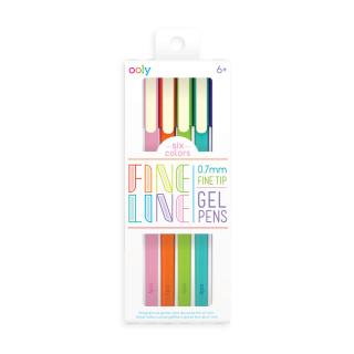 Pixuri cu gel colorate Fine Line - Set de 6