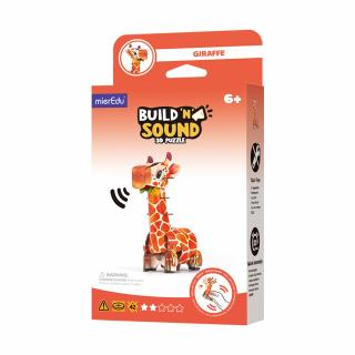 Puzzle 3D cu sunete - Girafa, Build  n  Sound