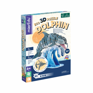 Puzzle 3D ECO - Delfin cu bot gros (deluxe)