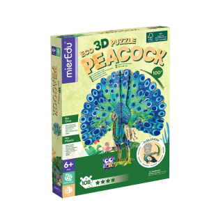 Puzzle 3D ECO - Paun (deluxe)