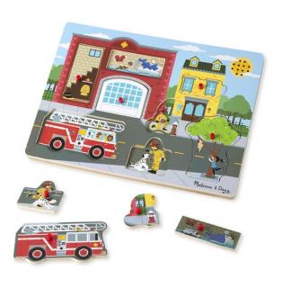 Puzzle cu sunete Brigada de pompieri Melissa and Doug