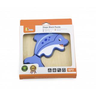 Puzzle din lemn - delfin, Viga