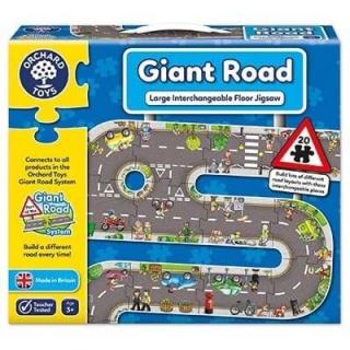 Puzzle gigant de podea traseu masini (20 piese) GIANT ROAD JIGSAW