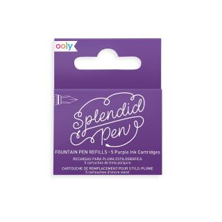 Rezerve Splendid pentru stilouri - cerneala mov, set de 5