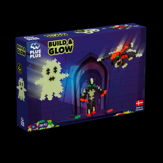 Set constructie Plus-Plus, 360 piese, Construieste si Straluceste, culori fluorescente