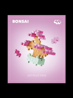 Set constructie Plus-Plus, PLANTE - Bonsai roz