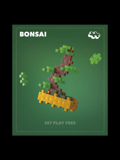 Set constructie Plus-Plus, PLANTE - Bonsai verde