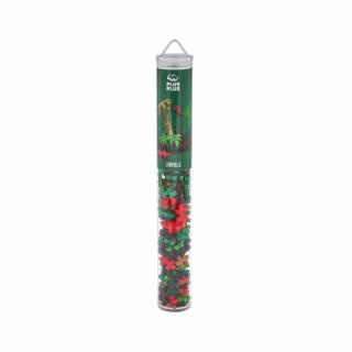 Set constructie Plus-Plus, tub 100 piese, Jungle Mix