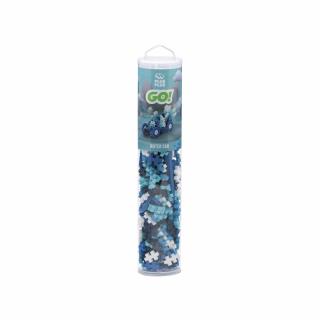 Set constructie Plus-Plus, tub 200 piese, Masini colorate - Apa