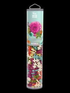 Set constructie Plus-Plus, tub 240 piese, Botanica Mix, culori botanice