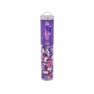 Set constructie Plus-Plus, tub 240 piese, Glitter Mix, culori cu sclipici