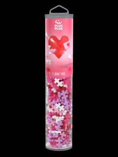 Set constructie Plus-Plus, tub 240 piese, I Love You Mix, culorile iubirii