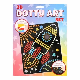 Set creativ 3D cu buline - racheta