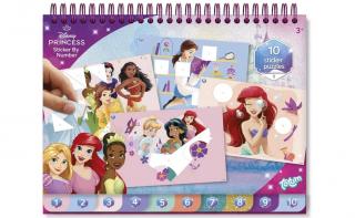 Set creativ cu abtibilduri, lipeste pe numere, Disney Princess