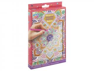 Set creativ DIY, Agenda cu strasuri, Diamond Painting, floare mandala, A6