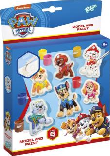 Set creativ DIY Modeleaza si picteaza cu Patrula Catelusilor, Paw Patrol